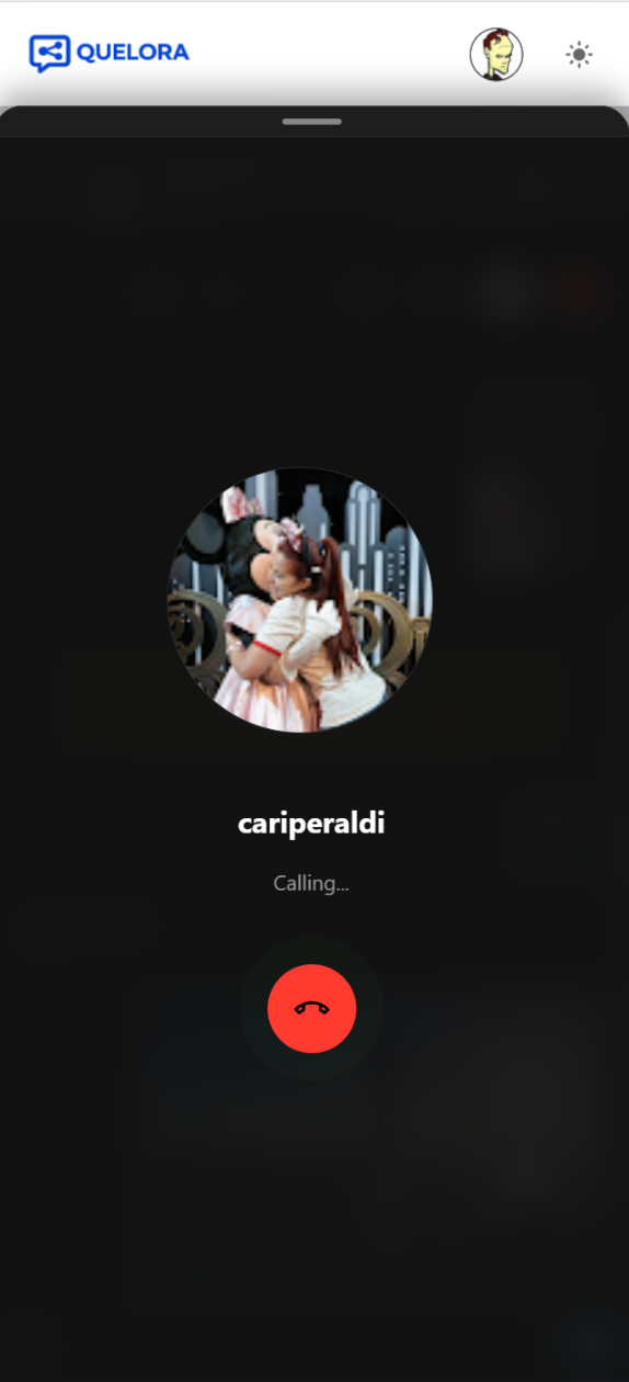 Outgoing voice call screen